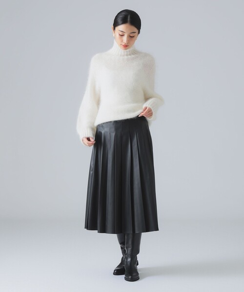 EFFE BEAMS（エッフェ ビームス） スカート フェイクレザー プリーツ