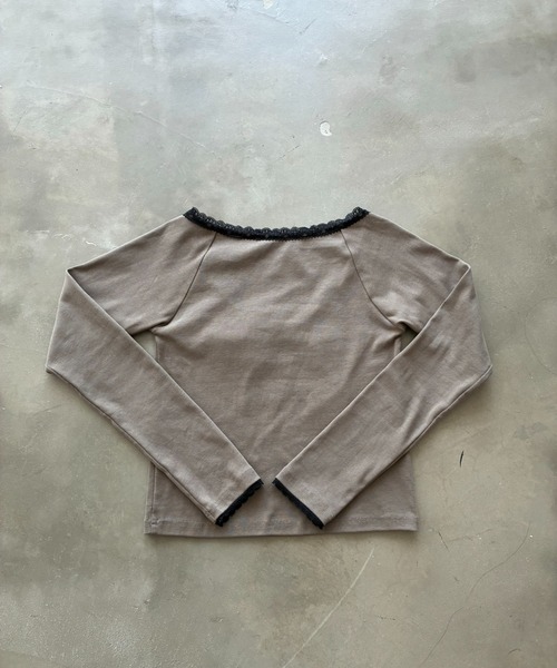 tシャツ 「ViVi掲載」ナンバーロゴ深Vネックレース付きトップス レディース | SHAGGIE | 13