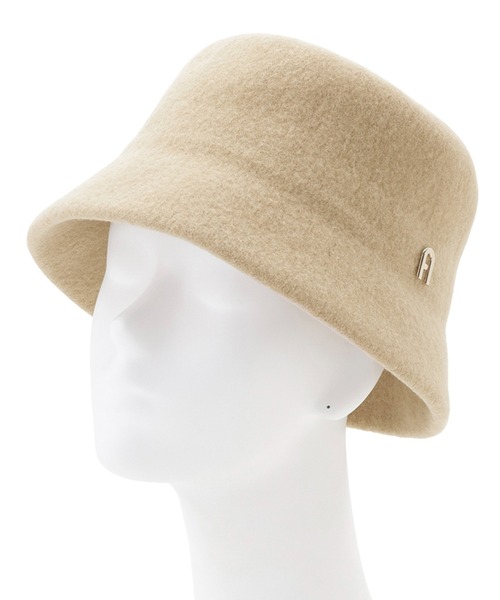 FURLA（フルラ） 帽子 ハット バスクハット ”ロゴ チャーム付き