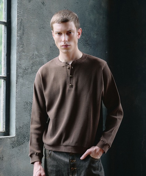 Regen Glanz tシャツ thermal henryneck longsleeve T‐shirt/サーマル