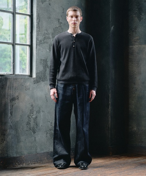 Regen Glanz tシャツ thermal henryneck longsleeve T‐shirt/サーマル