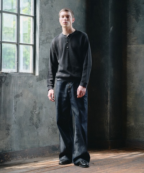 Regen Glanz tシャツ thermal henryneck longsleeve T‐shirt/サーマル