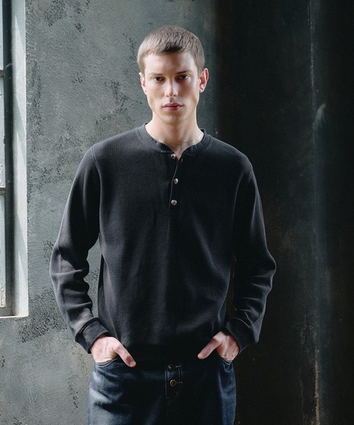 Regen Glanz tシャツ thermal henryneck longsleeve T‐shirt/サーマル