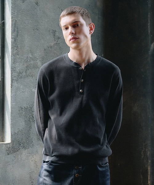 Regen Glanz tシャツ thermal henryneck longsleeve T‐shirt/サーマル