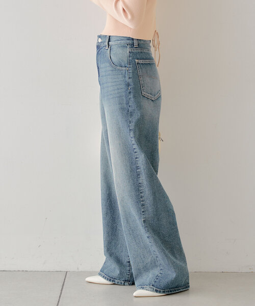 「Chico」 デニムパンツ MEDIUM グレー レディース