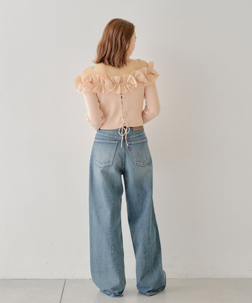 「Chico」 デニムパンツ MEDIUM グレー レディース