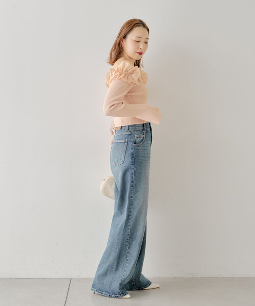 「Chico」 デニムパンツ MEDIUM グレー レディース