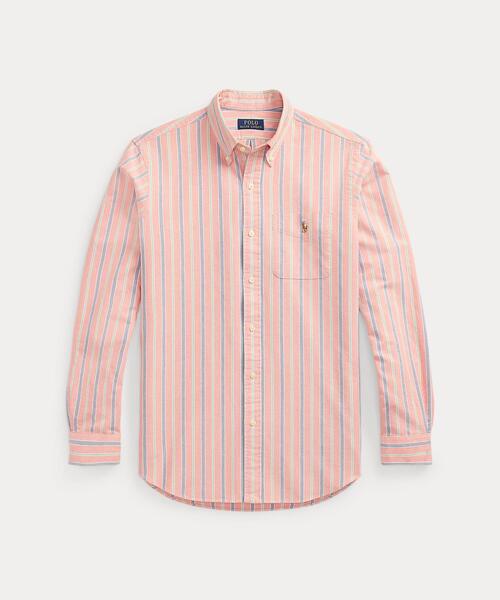 POLO RALPH LAUREN(ポロラルフローレン) クラシック フィット ストライプド オックスフォード シャツ メンズ import：M 【中古】【ブランド古着バズストア】 POLO RALPH LAUREN（ポロ・ラルフローレン） シャツ クラシック