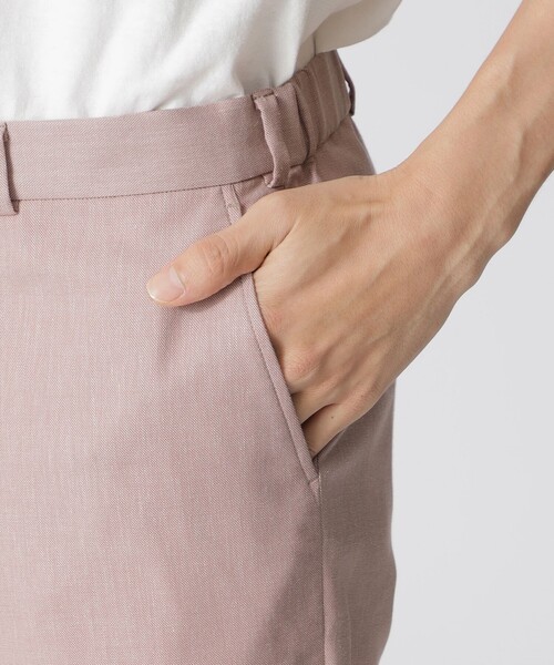 パンツ リネンブレンド　シャークスキンイージーパンツ メンズ_10