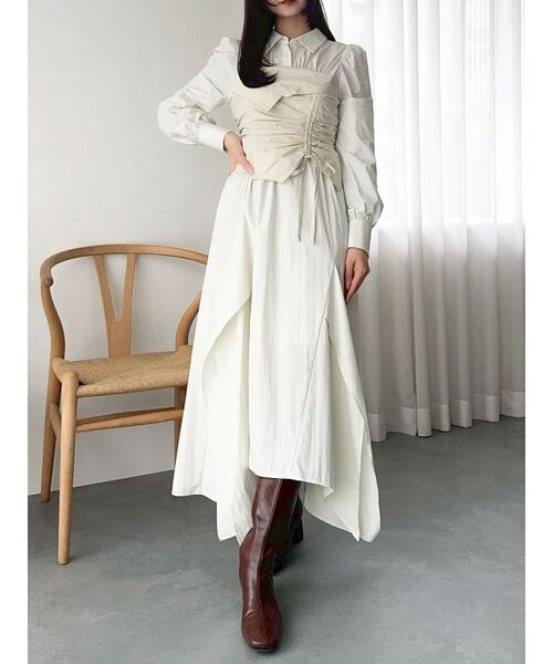 dazzlin（ダズリン） ワンピース ギャザーシャツボリュームワンピース