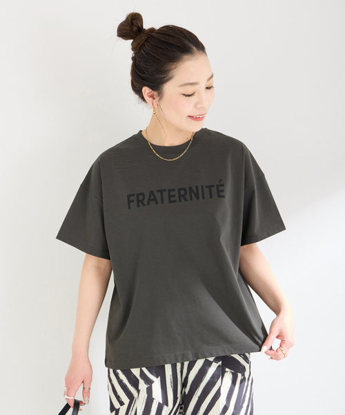 「B.C STOCK」 「Simplicite」半袖Tシャツ FREE チャコールグレー レディース_画像5