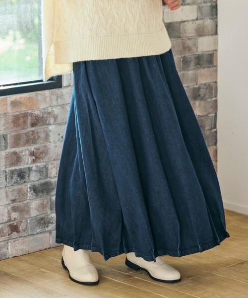 SMILELAND デニムスカート 「大きいサイズ」デニムバルーンスカート