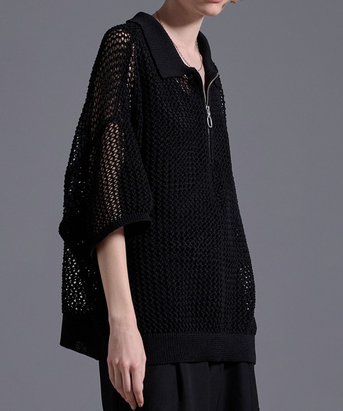 「Loose/ルース」 半袖ニット X-SMALL ブラウン メンズ_画像3