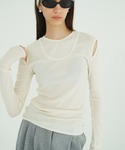 tシャツ LAYERED SHOULDER C...の詳細画像2