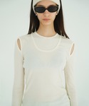 tシャツ LAYERED SHOULDER C...の詳細画像3