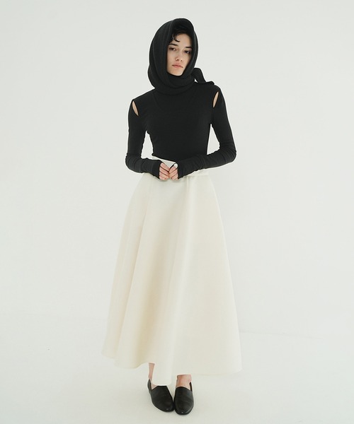 CLANE（クラネ） tシャツ LAYERED SHOULDER CUT TOPS レディース