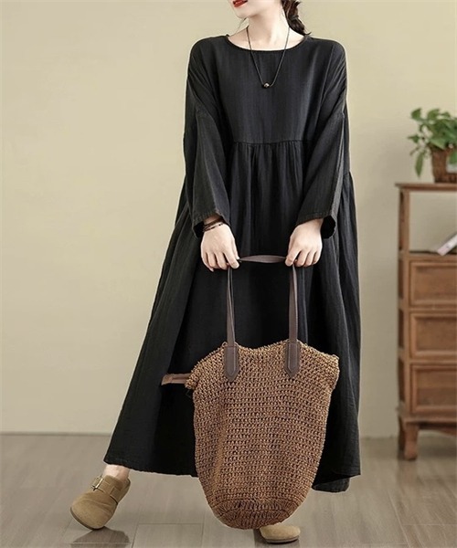 45R ロングワンピース ドレス カットソー コットン 綿 日本製 カーキ 0 楽天市場】ワンピース ロング ロングワンピ マキシ丈 綿100％ コットン