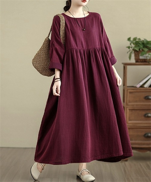 Dream garden（ドリームガーデン） ワンピース 綿100％ゆったりサイズ