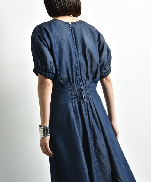 「INTERPLANET」 半袖ワンピース FREE ブルー レディース_画像8