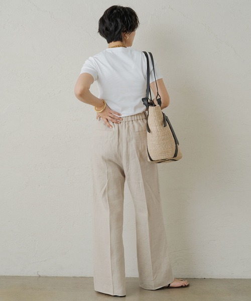 「LOUNGEDRESS」 半袖Tシャツ FREE オフホワイト レディース_画像7