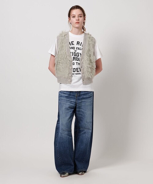 ASTRAET（アストラット） ベスト ジレ 「ASTRAET」シャギー Vネック