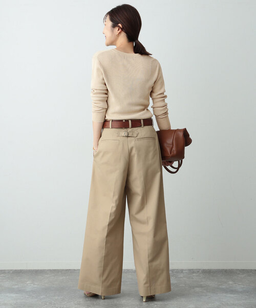 「SLOBE IENA」 長袖ニット FREE ベージュ レディース_画像2