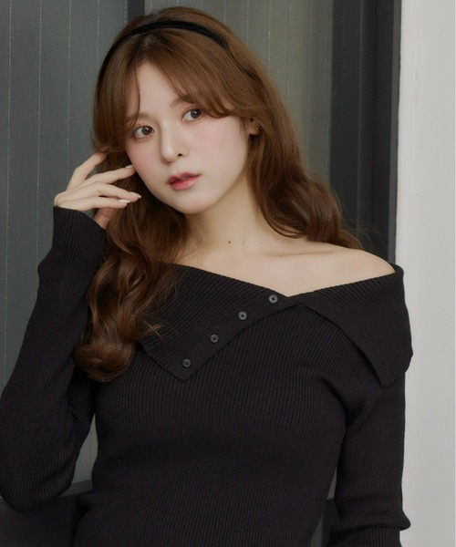 Olu.（オルドット） ニット セーター ビックカラーリブニットプル