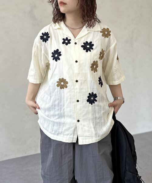 「CPCM」 7分袖シャツ LARGE イエロー レディース_画像2