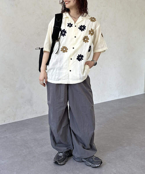 「CPCM」 7分袖シャツ LARGE イエロー レディース_画像8