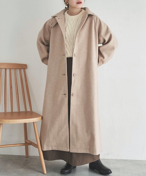 「mil」 ステンカラーコート S チャコールグレー レディース_画像9