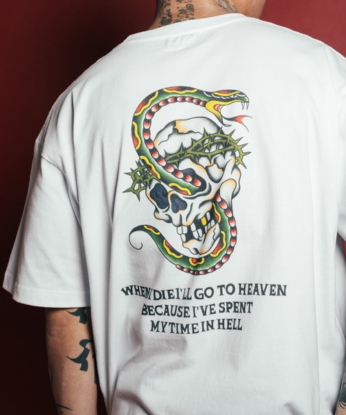 Subciety（サブサエティ） tシャツ Skull winder tee メンズ