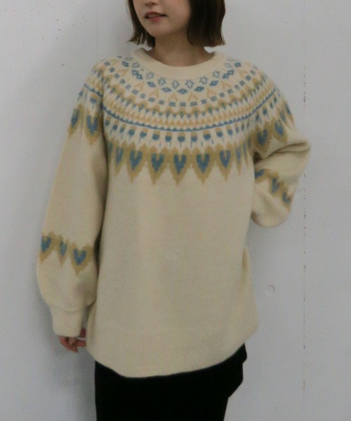 archives（アルシーヴ） ニット セーター ハートミックスノルディック