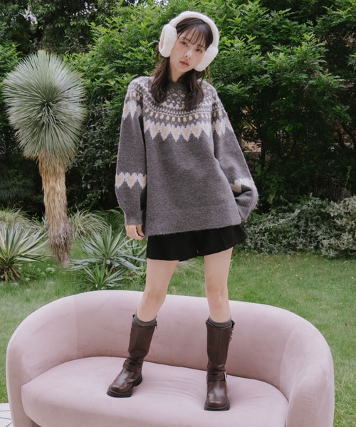 archives（アルシーヴ） ニット セーター ハートミックスノルディック