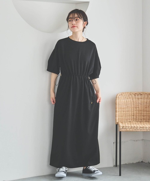 「mil」 半袖ワンピース X-SMALL ライトベージュ レディース_画像2