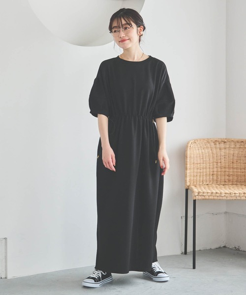 「mil」 半袖ワンピース X-SMALL ライトベージュ レディース_画像3