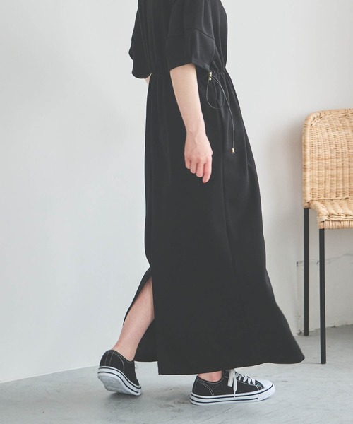 「mil」 半袖ワンピース X-SMALL ライトベージュ レディース_画像6