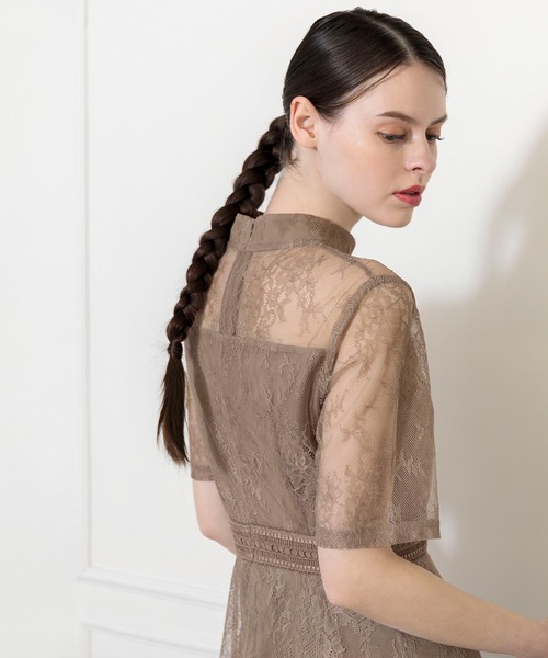 「Leja」 半袖ワンピース SMALL チョコ レディース_画像5