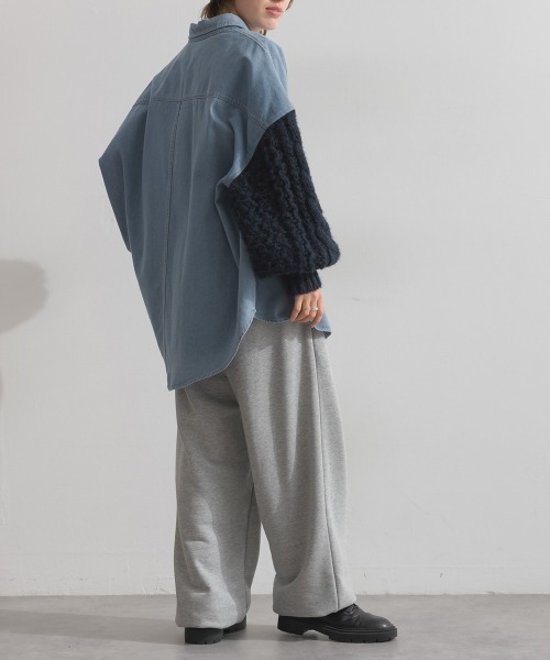 en haut（アンオート） ワイドパンツ スウェットパンツ ジャージ 裏