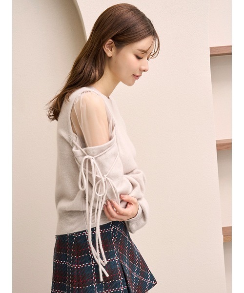 SNIDEL（スナイデル） ニット セーター シースルーショルダーニット