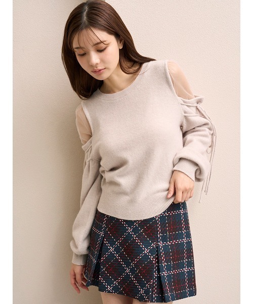 SNIDEL（スナイデル） ニット セーター シースルーショルダーニット