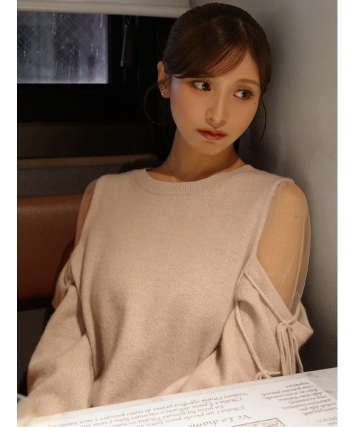 SNIDEL（スナイデル） ニット セーター シースルーショルダーニット