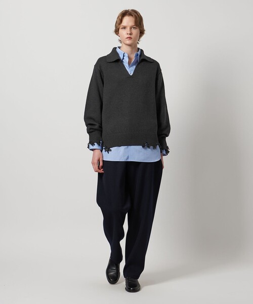 LOEFF（ロエフ） ニット セーター 「LOEFF」ダメージ スキッパー