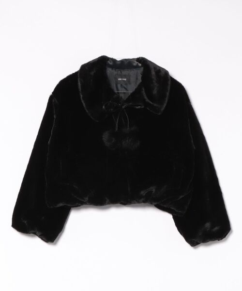 one way（ワンウェイ） コート アウター ポンポンリボンファー