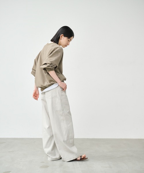 kha:ki（カーキ） トレーナー スウェット 「KHA:KI / カーキ」Vネック