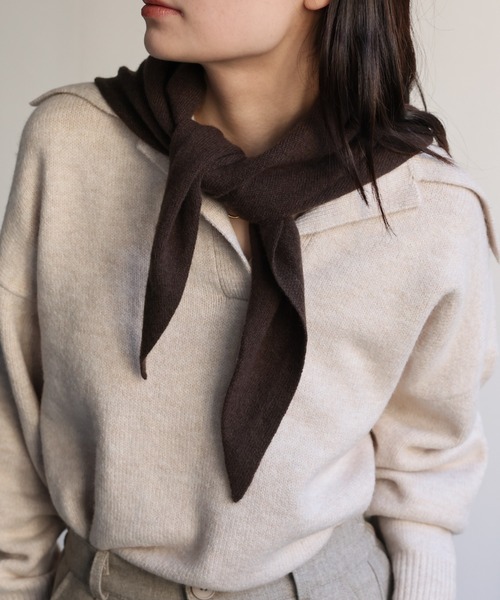 ap retro ニット帽 ニットキャップ ニットトライアングルストール