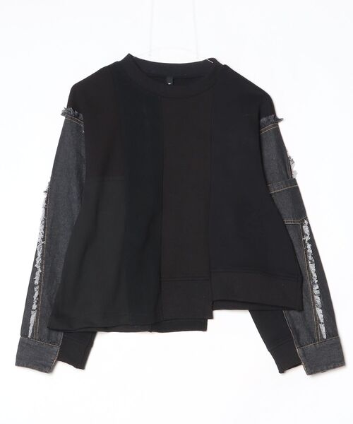 AULA AILA（アウラ アイラ） tシャツ 別注DENIM COMBINATION PULLOVER