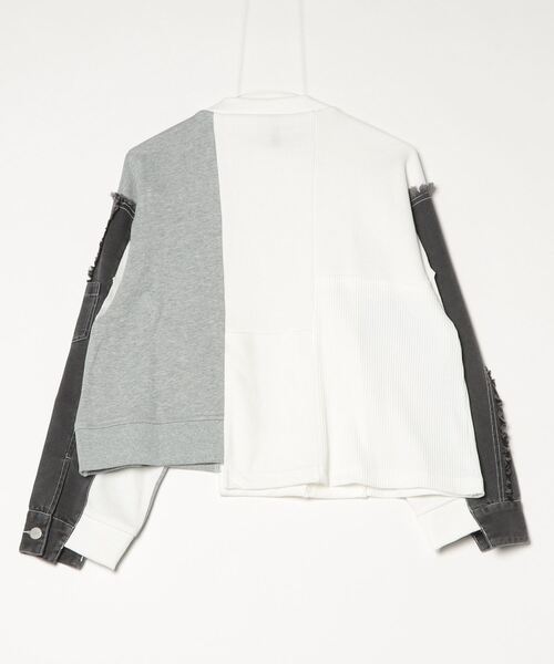 トップス AULA AILA DENIM COMBINATION T-SHIRT DENIM COMBINATION T-SHIRT — aulaaila
