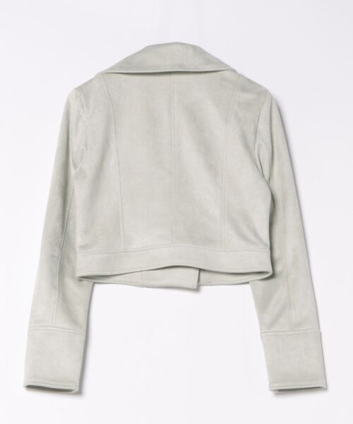 「rienda」 ライダースジャケット SMALL ライトベージュ レディース_画像2