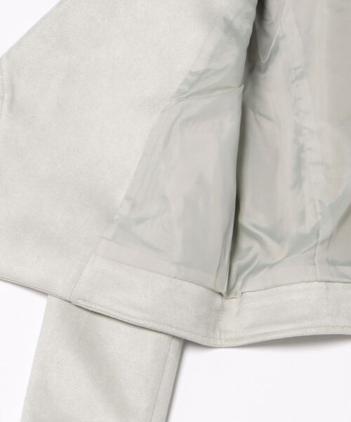 「rienda」 ライダースジャケット SMALL ライトベージュ レディース_画像3