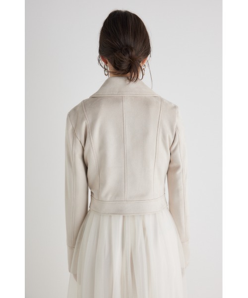 「rienda」 ライダースジャケット SMALL ライトベージュ レディース_画像8